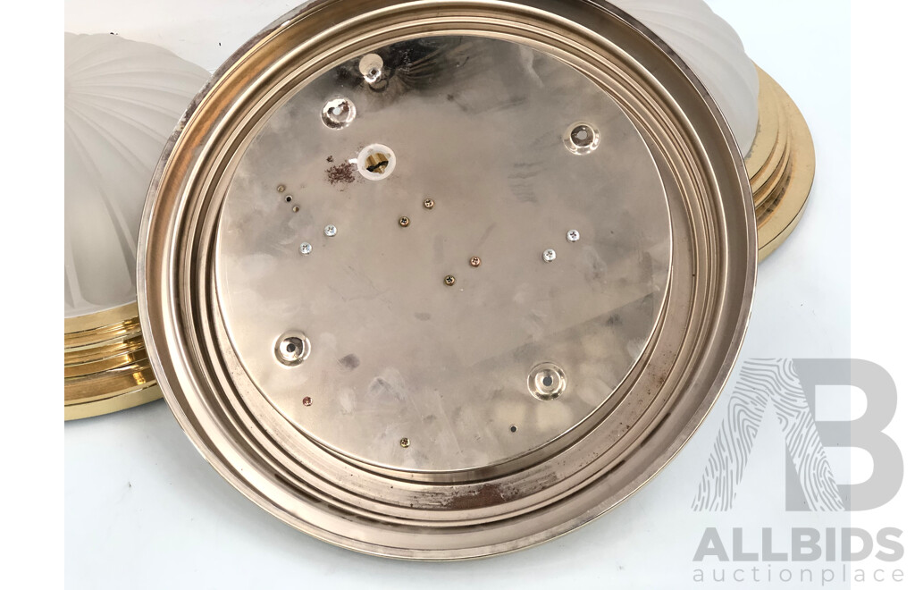 Oyster Ceiling Lights - Lot of Three