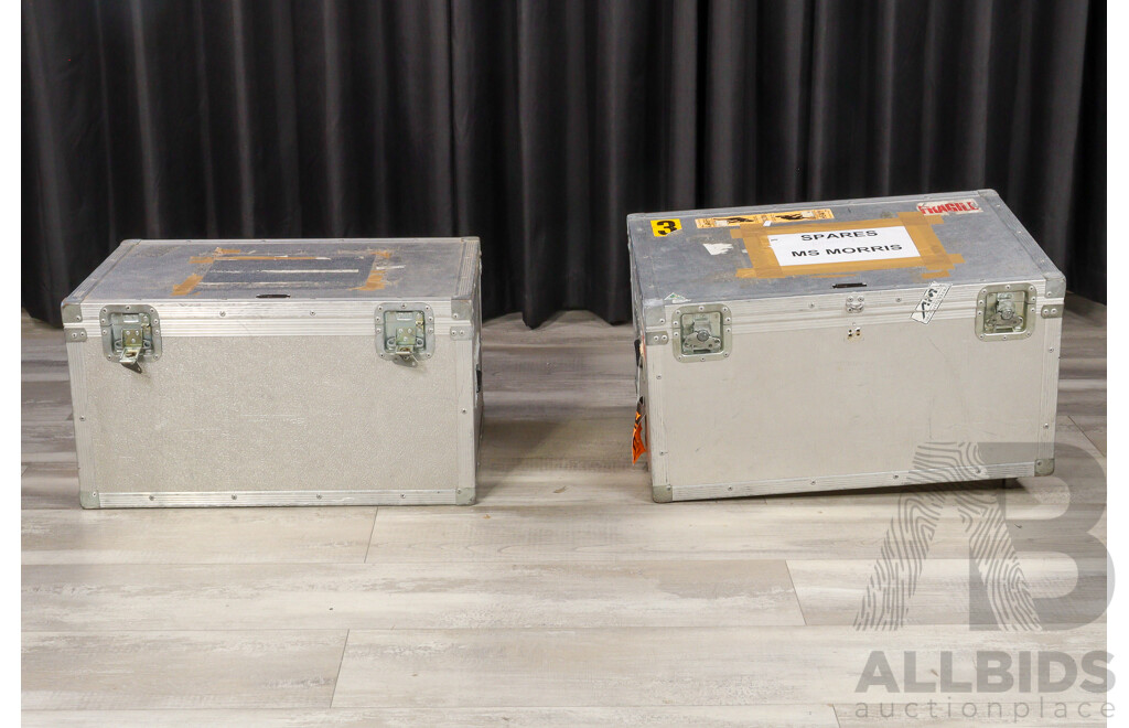 Pair of Aluminium Roadie Cases