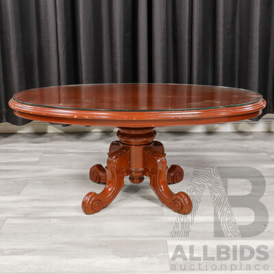 Oval Mahogany Coffee Table by Bell Bros Furniture Oval Mahogany Coffee Table by Bell Bros Furniture