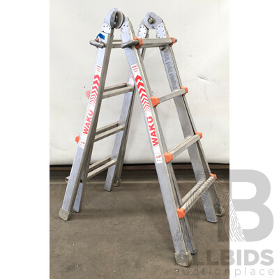 Waku TL14 Telescopic Aluminium Step Ladder