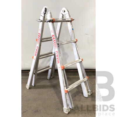 Waku TL14 Telescopic Aluminium Step Ladder