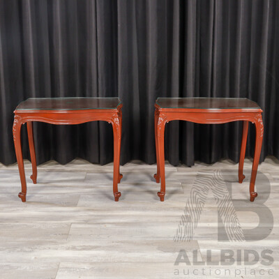 Pair of Mahogany Side Tables by Bell Bros Furniture Pair of Mahogany Side Tables by Bell Bros Furniture