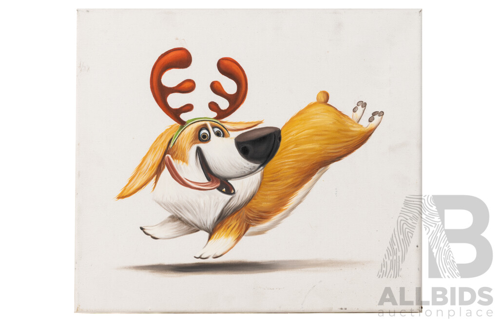 After Anna Kulakovska, (20th Century), Christmas Fairy Tale, Reproduction Oil on Canvas After Kulakovska Original From 2014, 36 x 40 cm