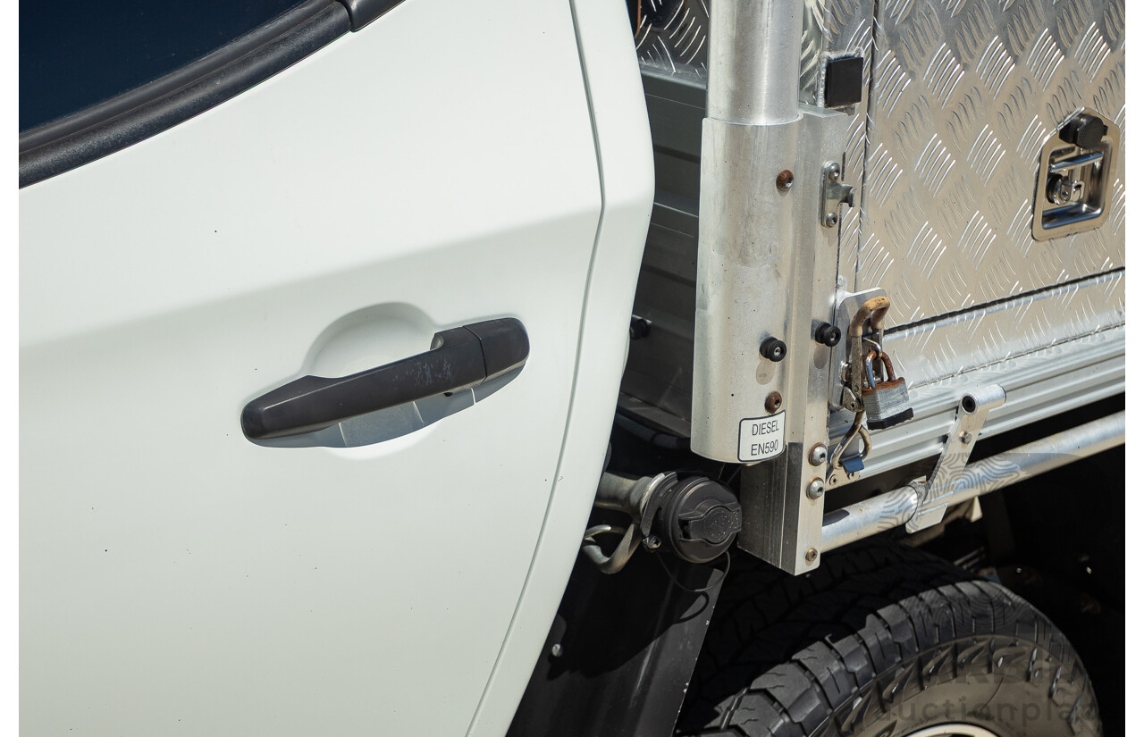 02/2016 Mitsubishi Triton GLX (4x4) MQ MY16 UPGRADE Dual Cab Utility White Turbo Diesel 2.4L