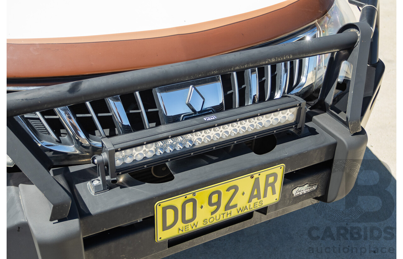 02/2016 Mitsubishi Triton GLX (4x4) MQ MY16 UPGRADE Dual Cab Utility White Turbo Diesel 2.4L