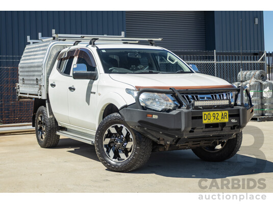 02/2016 Mitsubishi Triton GLX (4x4) MQ MY16 UPGRADE Dual Cab Utility White Turbo Diesel 2.4L