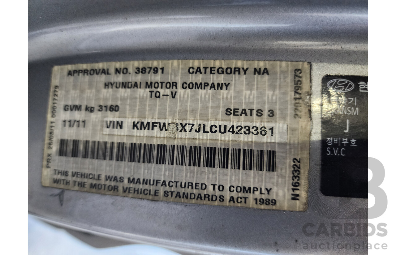 11/2011 Hyundai Iload CREW TQ MY11 4d Van Silver 2.5L