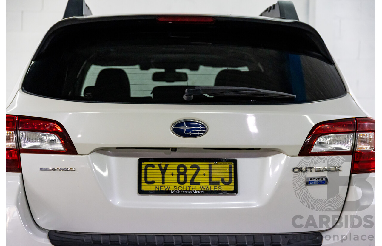 07/2018 Subaru Outback 2.0D Premium (AWD) MY18 4d Wagon Crystal White Pearl Turbo Diesel 2.0L