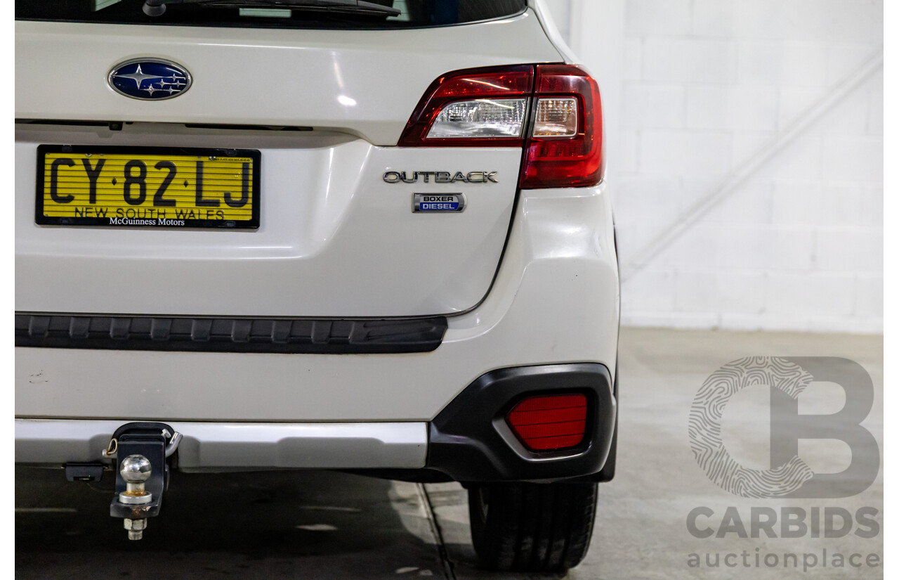 07/2018 Subaru Outback 2.0D Premium (AWD) MY18 4d Wagon Crystal White Pearl Turbo Diesel 2.0L