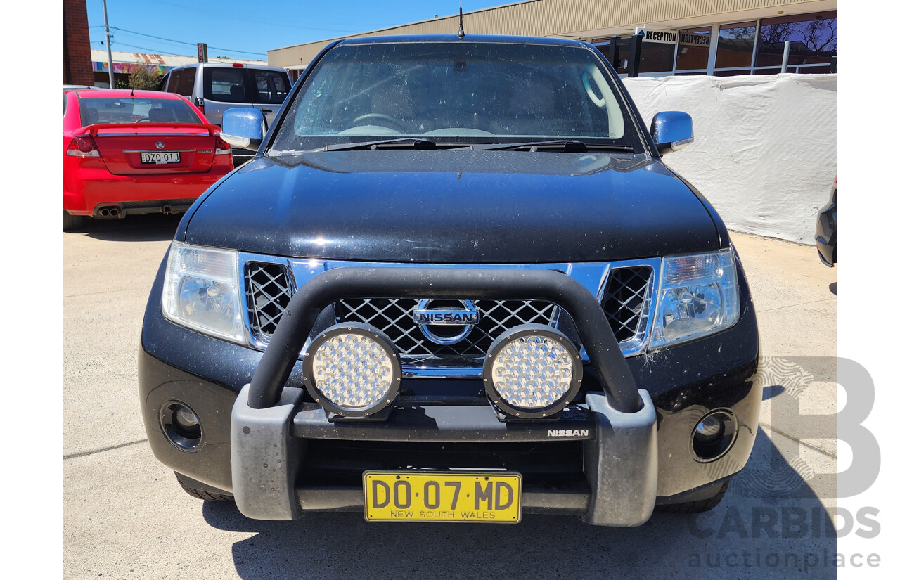 4/2013 Nissan Navara ST-X Blackline Edition (4x4) D40 MY12 Dual Cab P/Up Black 3.0L