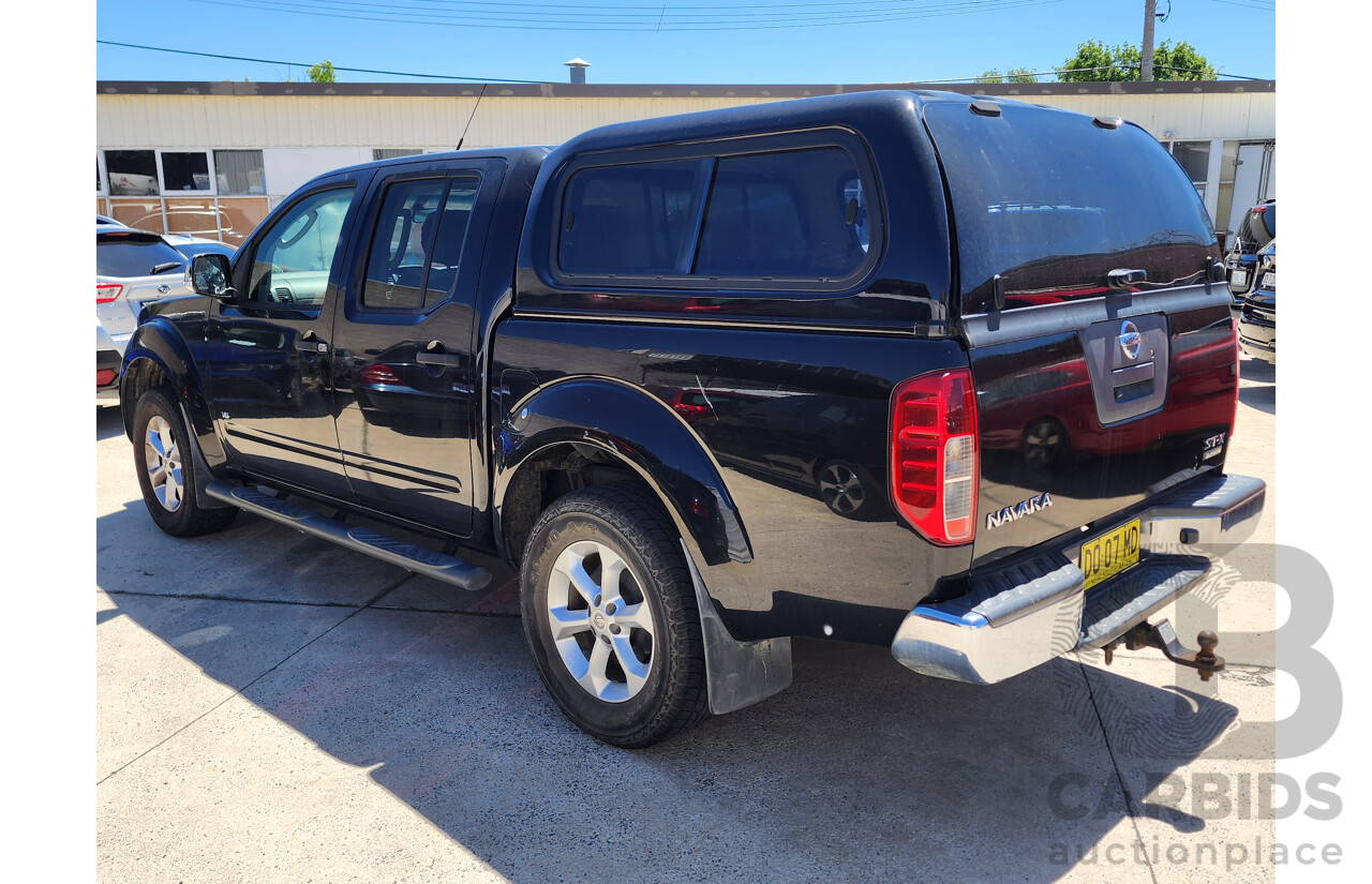 4/2013 Nissan Navara ST-X Blackline Edition (4x4) D40 MY12 Dual Cab P/Up Black 3.0L