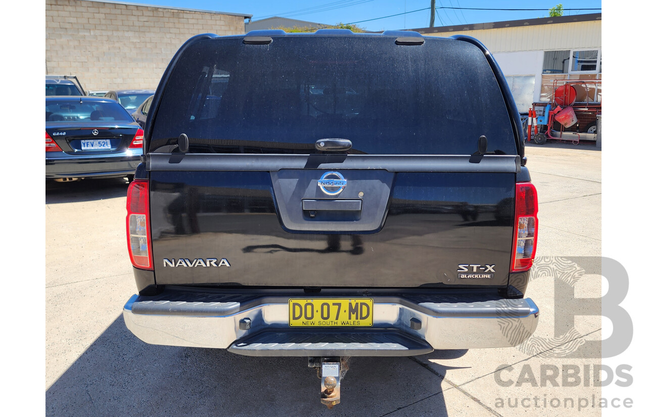 4/2013 Nissan Navara ST-X Blackline Edition (4x4) D40 MY12 Dual Cab P/Up Black 3.0L