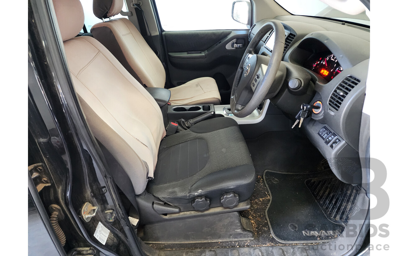 4/2013 Nissan Navara ST-X Blackline Edition (4x4) D40 MY12 Dual Cab P/Up Black 3.0L