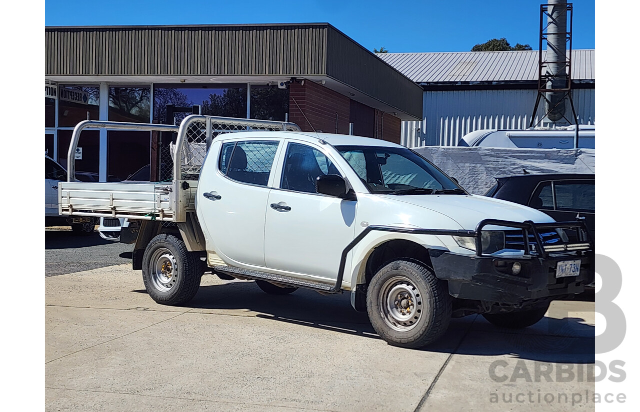 3/2012 Mitsubishi Triton GLX (4x4) MN MY12 Double Cab Utility White 2.5L