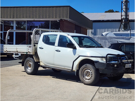 3/2012 Mitsubishi Triton GLX (4x4) MN MY12 Double Cab Utility White 2.5L