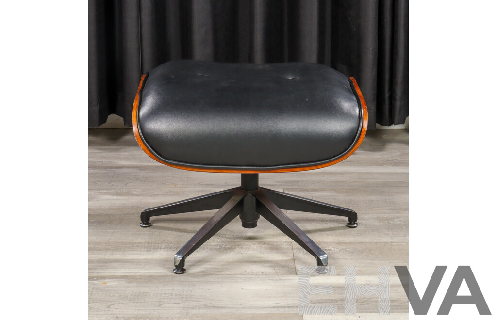 Reproduction Eames 671 Leather Top Footstool