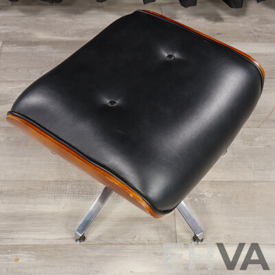 Reproduction Eames 671 Leather Top Footstool