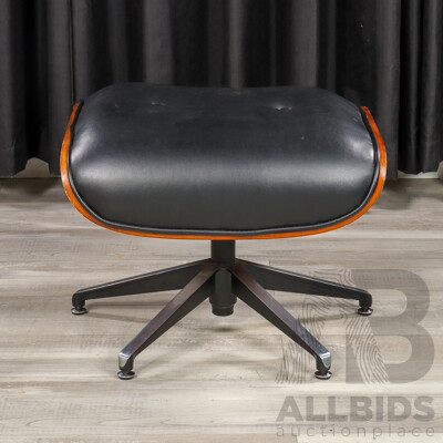 Reproduction Eames 671 Leather Top Footstool