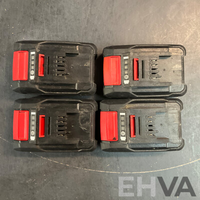 OZITO Power Xchange Power Tools - Impact Driver ,Cordless Drill, Workshop Blower, Cordless Blower with 4 Batteries and 1x Charger