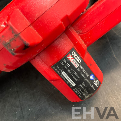 OZITO Power Xchange Power Tools - Impact Driver ,Cordless Drill, Workshop Blower, Cordless Blower with 4 Batteries and 1x Charger