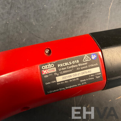 OZITO Power Xchange Power Tools - Impact Driver ,Cordless Drill, Workshop Blower, Cordless Blower with 4 Batteries and 1x Charger