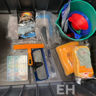 KETER Storage Box with Assorted Garagenalia