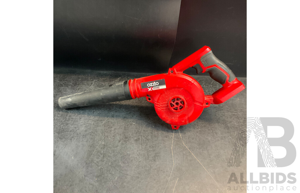 OZITO Power Xchange Power Tools - Impact Driver ,Cordless Drill, Workshop Blower, Cordless Blower with 4 Batteries and 1x Charger