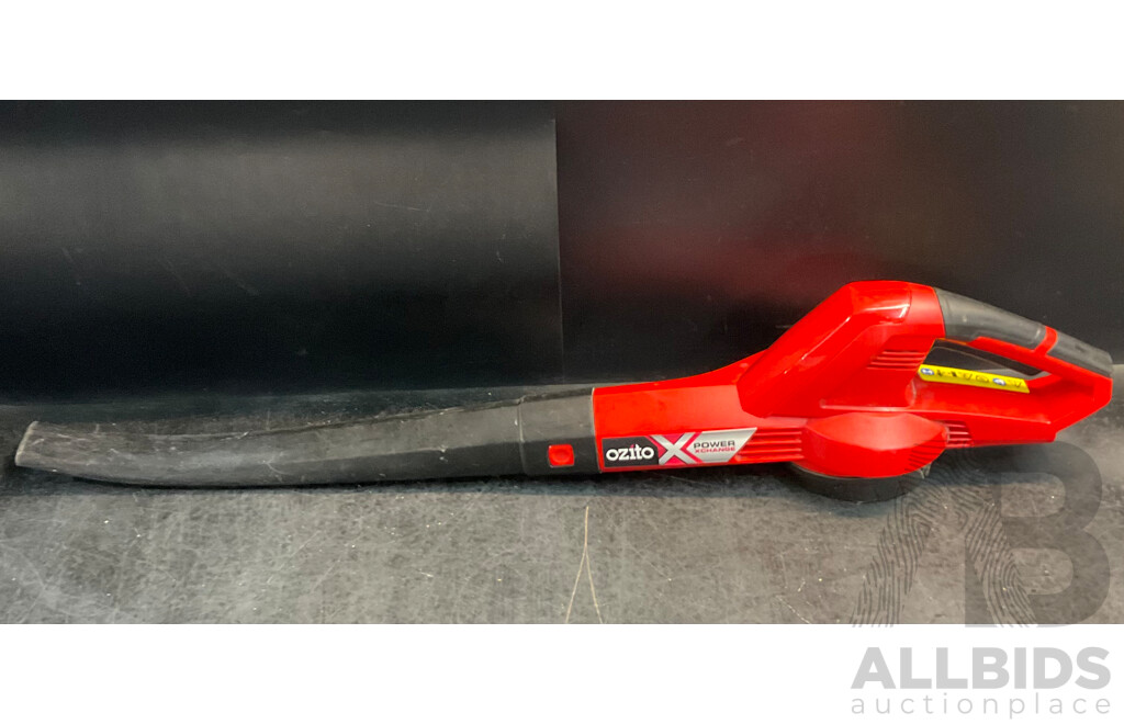 OZITO Power Xchange Power Tools - Impact Driver ,Cordless Drill, Workshop Blower, Cordless Blower with 4 Batteries and 1x Charger