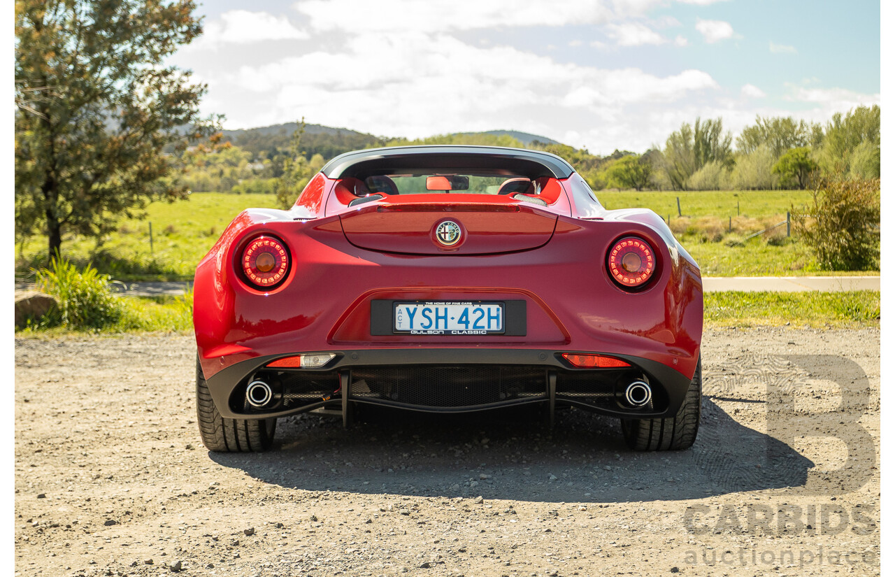 1/2016 Alfa Romeo 4C Spider 2d Convertible Alfa Red Turbo 1.7L
