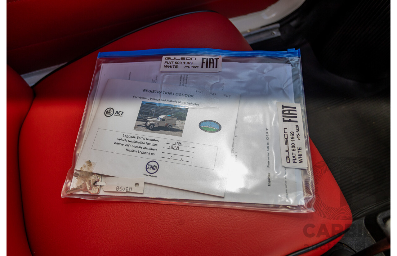 1/1969 Fiat 500 F Sun-Roof 2d Sedan White 0.5L