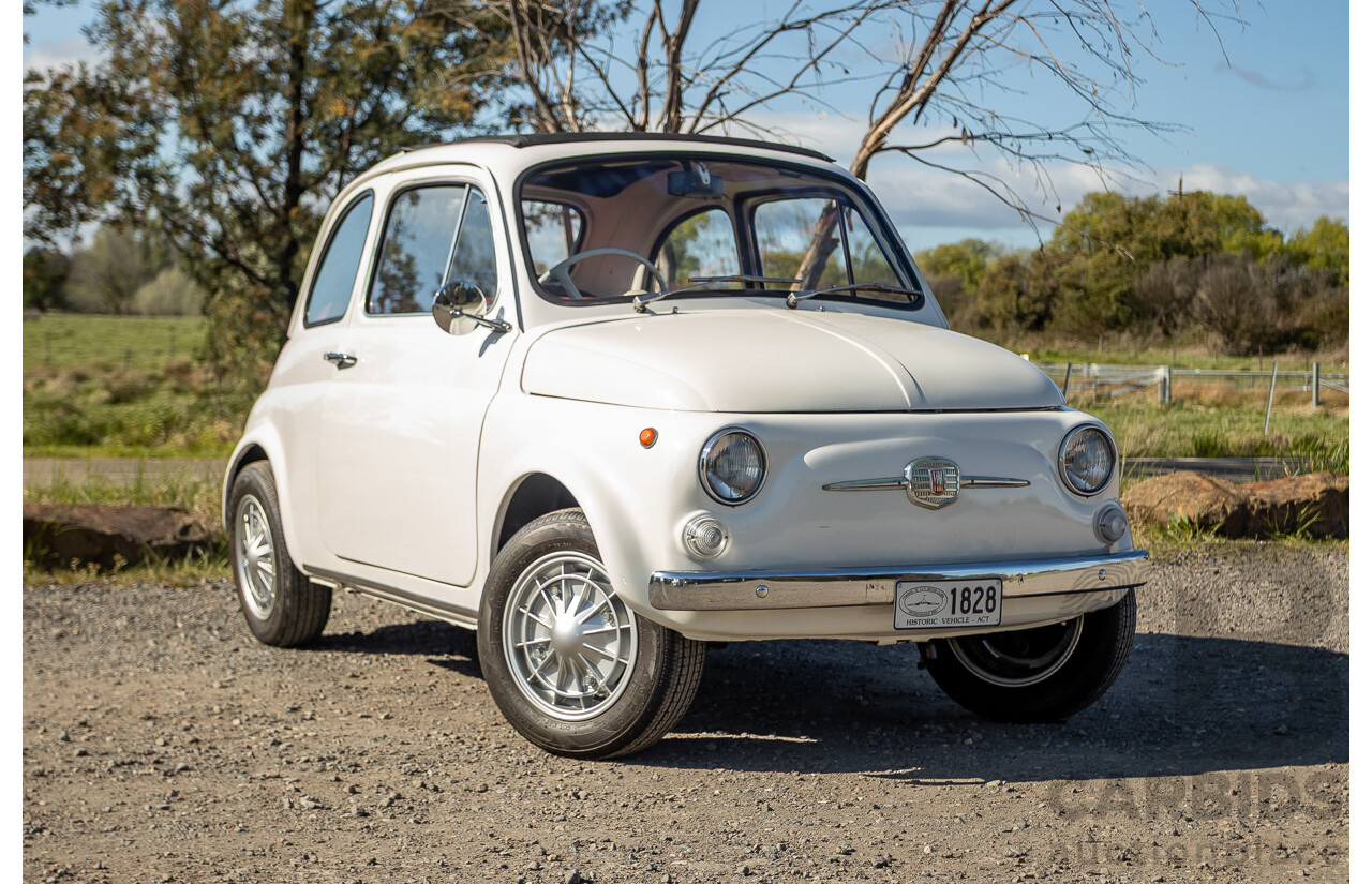 1/1969 Fiat 500 F Sun-Roof 2d Sedan White 0.5L