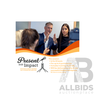 LIVE AUCTION 2 - ''Present with Impact'' Training Group Session for 6 by Cam Sullings - Valued at $4,000