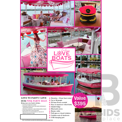 L34 - 3 Hour Self-driving Lake Burley Griffin Cruise on ''Miss Pink'', the Pink Party Boat - Valued at $395