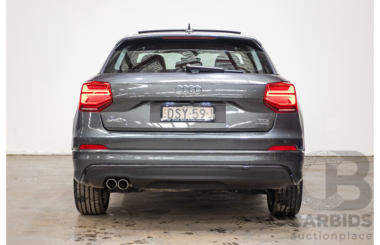 10/2017 Audi Q2 2.0 TDI Quattro Sport (AWD) GA MY18 4D Wagon Daytona Grey Pearl Turbo Diesel 2.0L