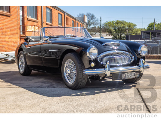 1/1964 Austin Healey 3000 MKIII BJ8 Phase 1 2+2 2d Convertible Black 2.9L