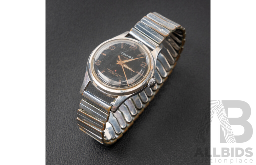 Young's 17 Jewels Unbreakable Mainspring Incabloc Vintage Watch