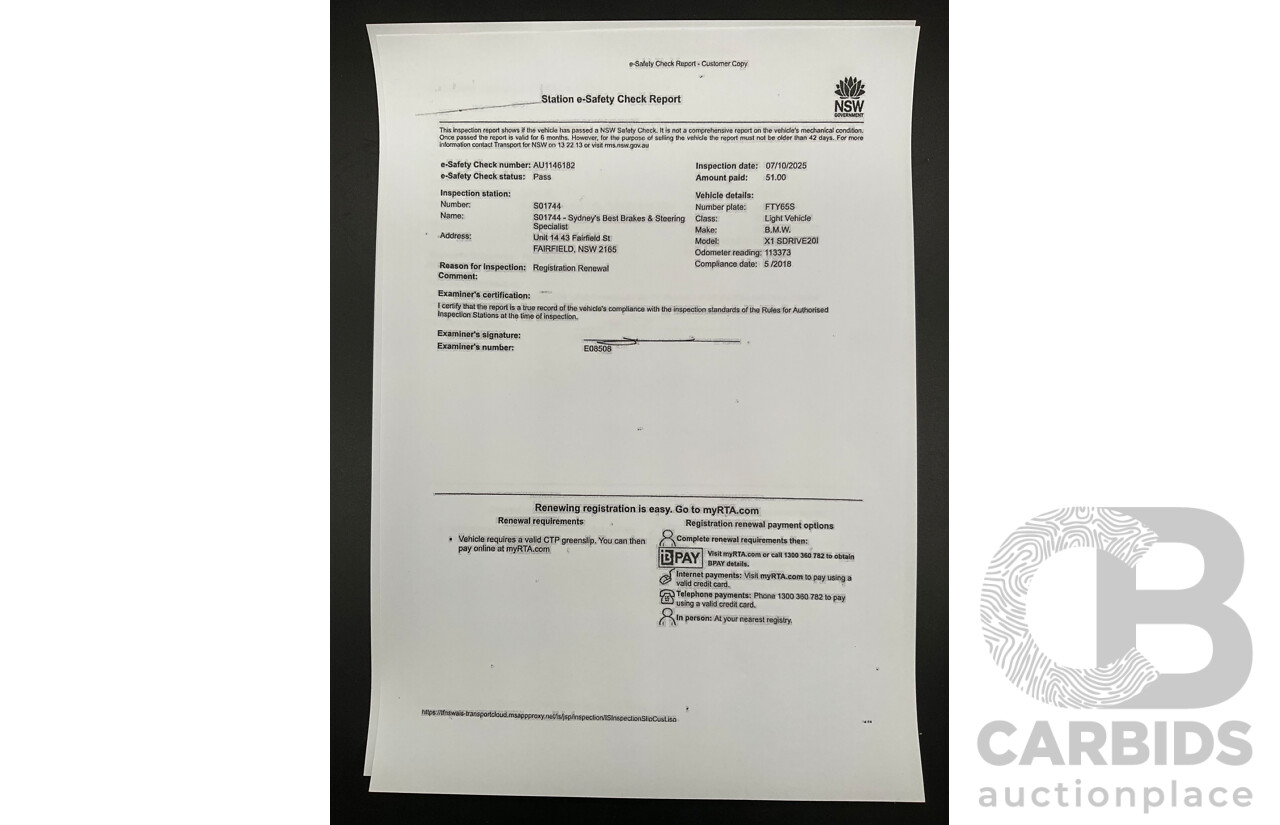 05/2018 BMW X1sDrive20i (FWD) F48 MY18 4d Wagon Alpine White Turbo 2.0L