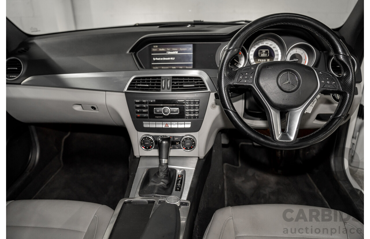 11/2011 Mercedes-Benz C250 CDI BE W204 MY11 2d Coupe Calcite White Turbo Diesel 2.1L