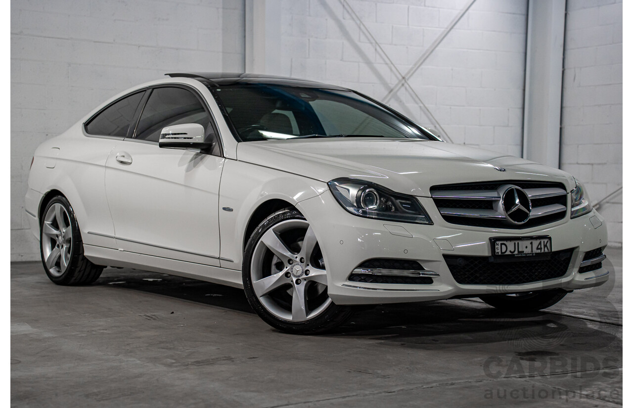 11/2011 Mercedes-Benz C250 CDI BE W204 MY11 2d Coupe Calcite White Turbo Diesel 2.1L