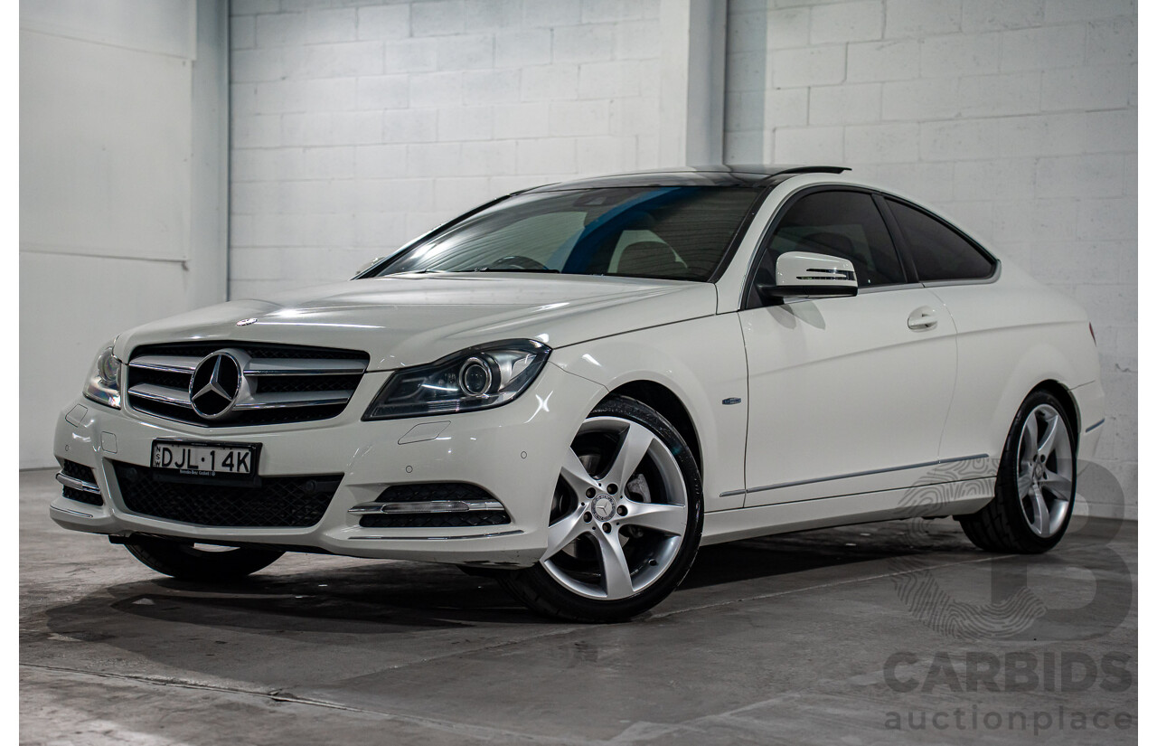 11/2011 Mercedes-Benz C250 CDI BE W204 MY11 2d Coupe Calcite White Turbo Diesel 2.1L