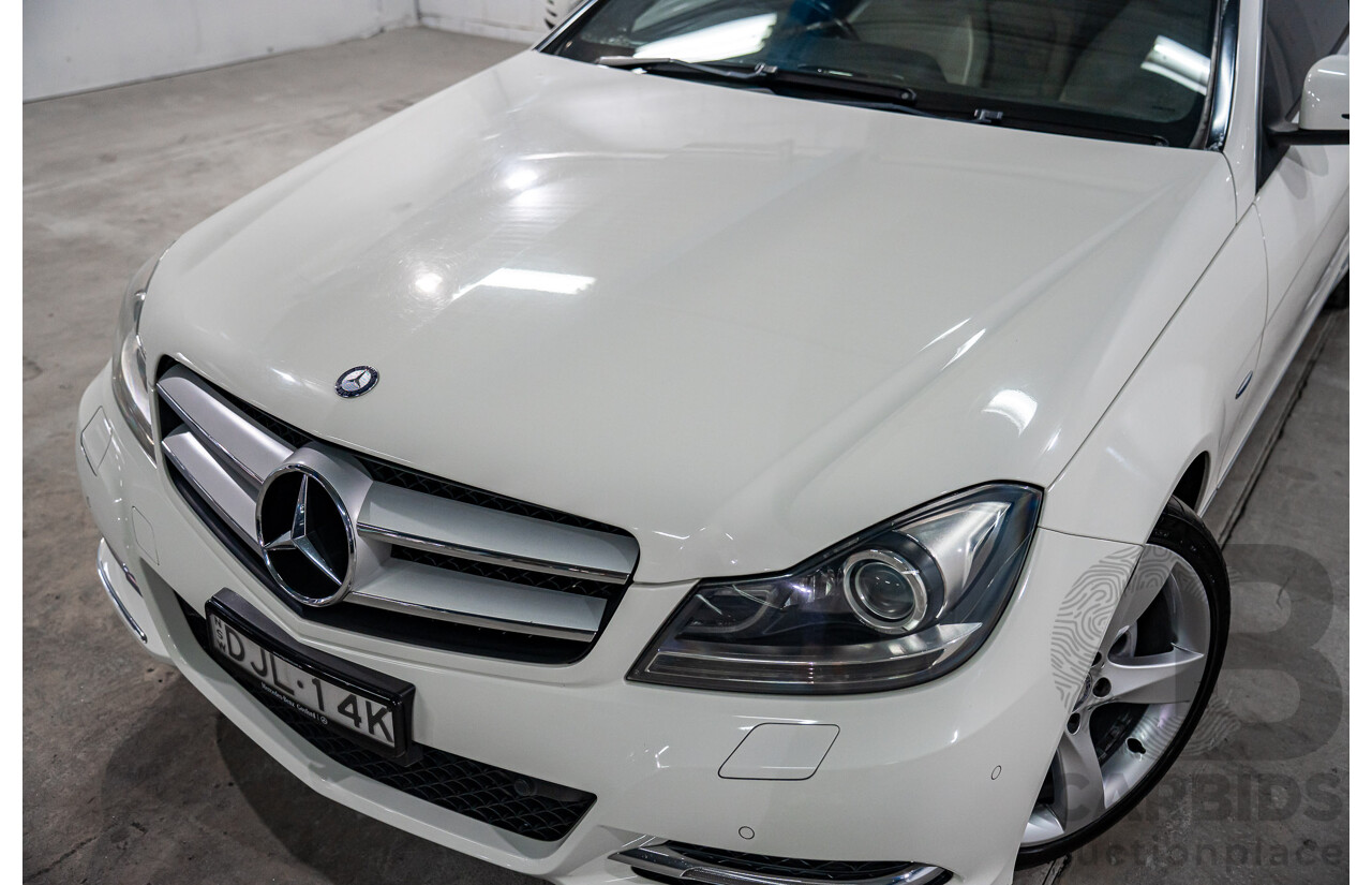 11/2011 Mercedes-Benz C250 CDI BE W204 MY11 2d Coupe Calcite White Turbo Diesel 2.1L