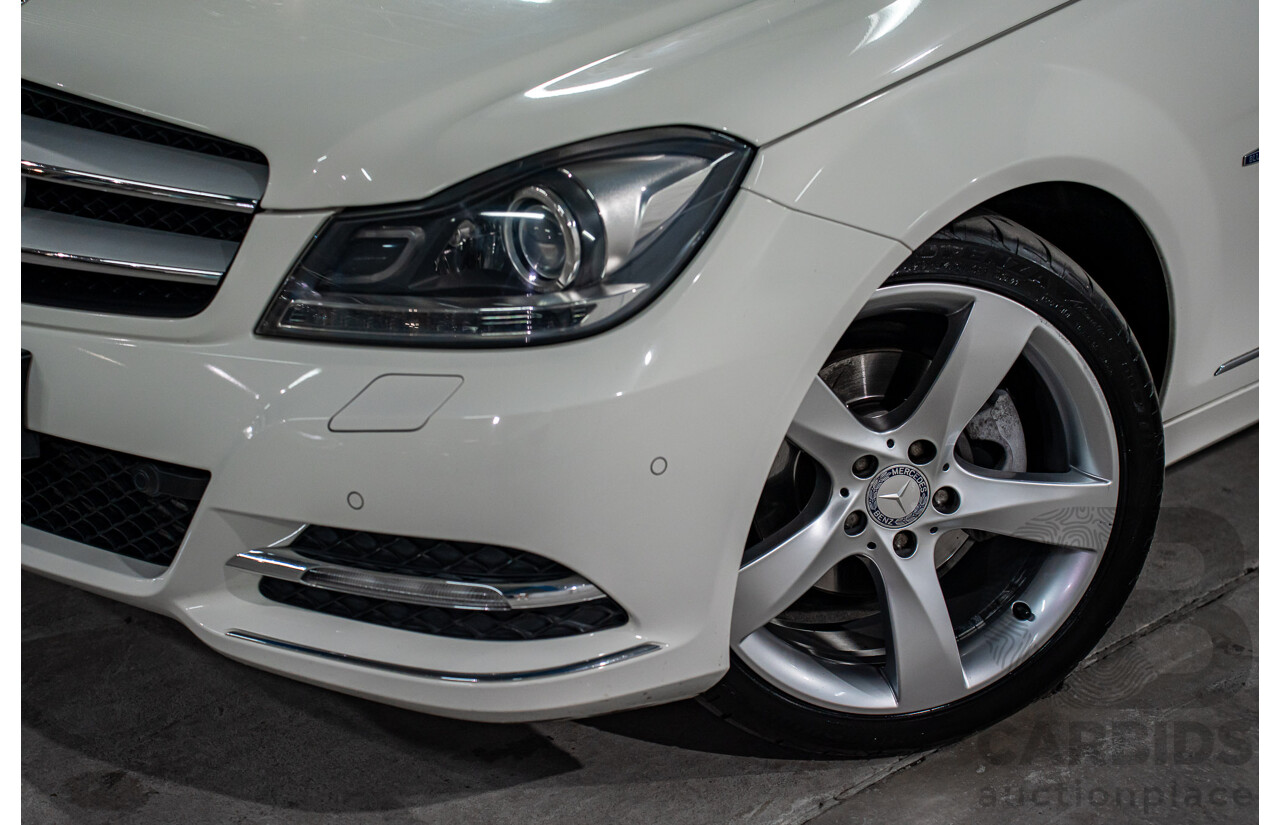 11/2011 Mercedes-Benz C250 CDI BE W204 MY11 2d Coupe Calcite White Turbo Diesel 2.1L