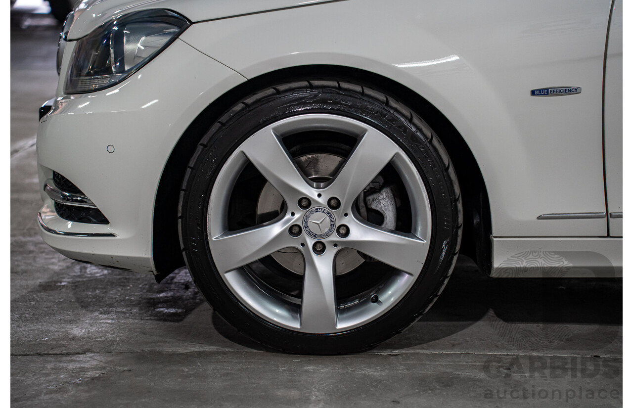11/2011 Mercedes-Benz C250 CDI BE W204 MY11 2d Coupe Calcite White Turbo Diesel 2.1L