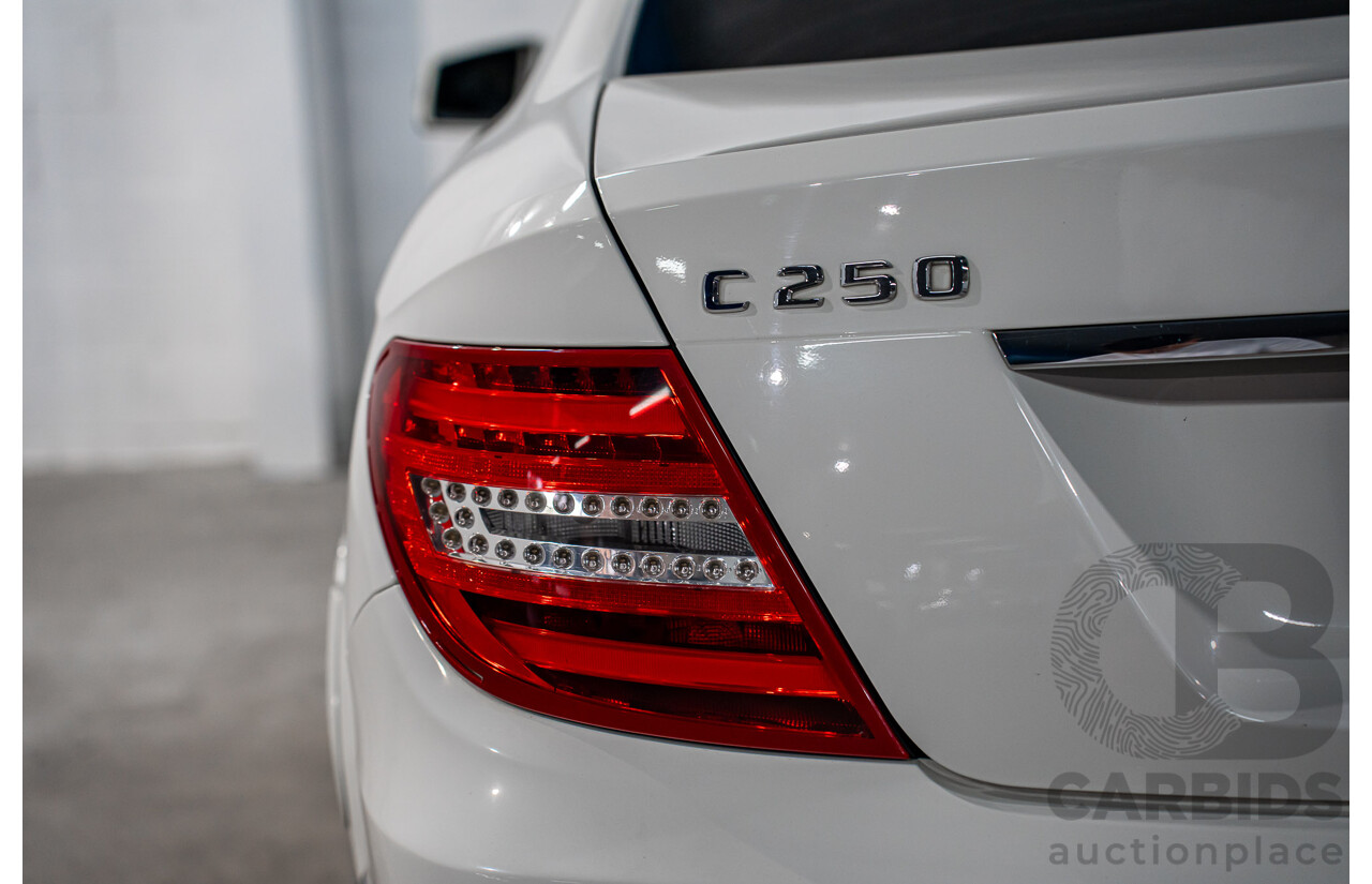 11/2011 Mercedes-Benz C250 CDI BE W204 MY11 2d Coupe Calcite White Turbo Diesel 2.1L