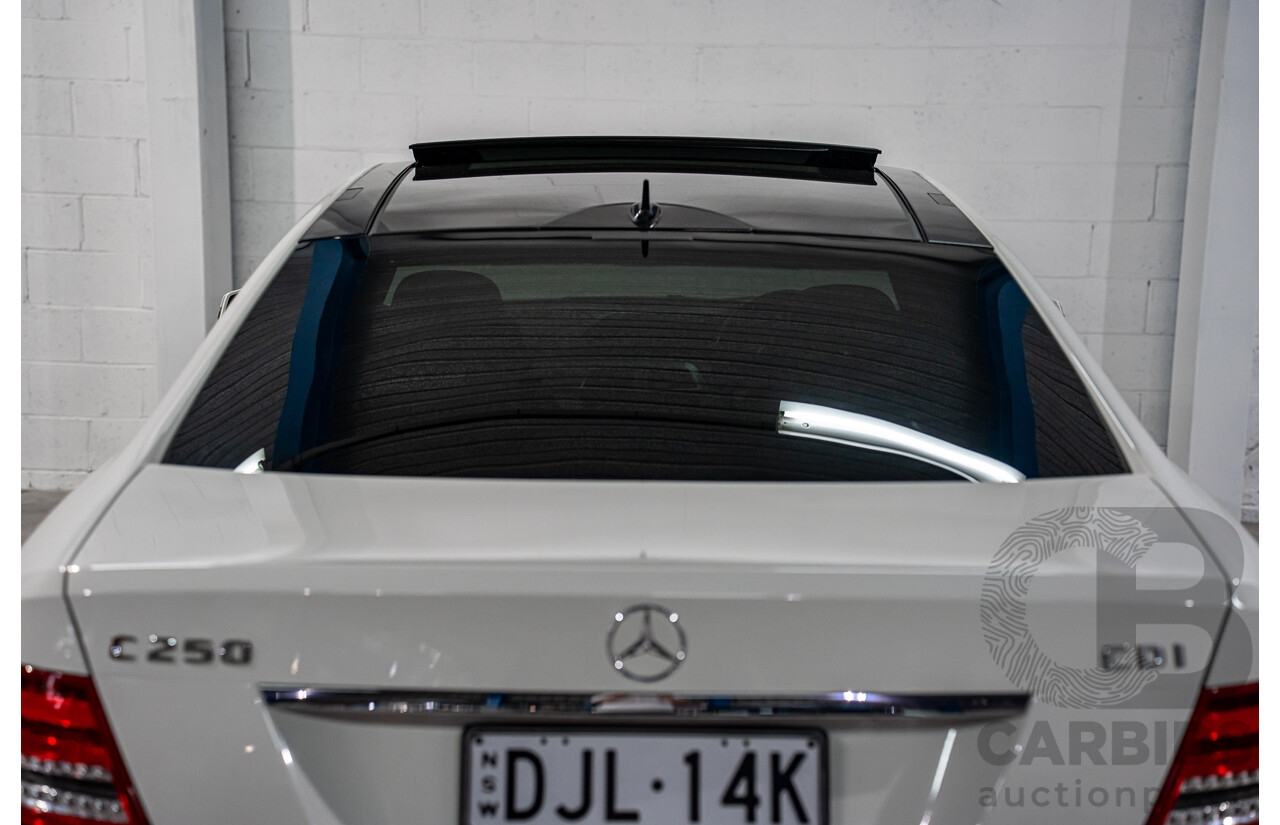 11/2011 Mercedes-Benz C250 CDI BE W204 MY11 2d Coupe Calcite White Turbo Diesel 2.1L