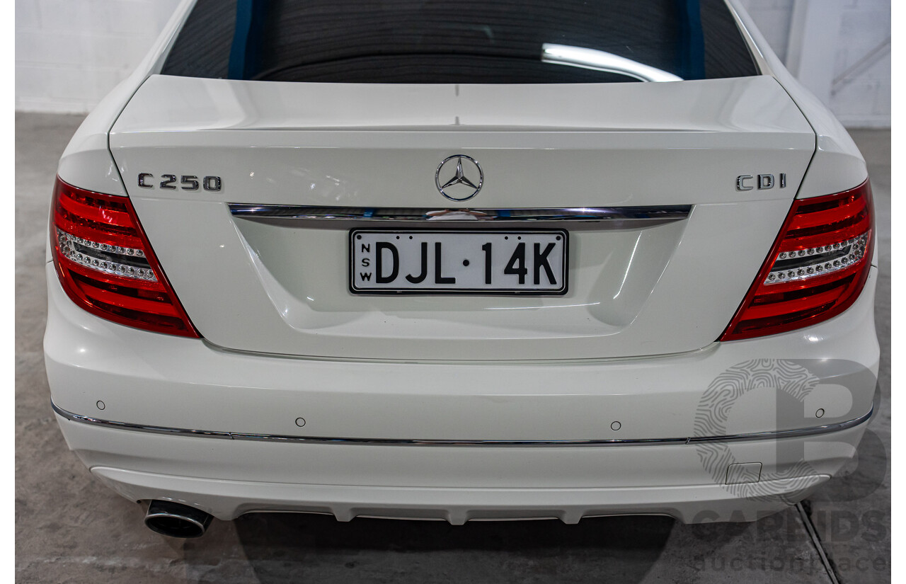 11/2011 Mercedes-Benz C250 CDI BE W204 MY11 2d Coupe Calcite White Turbo Diesel 2.1L