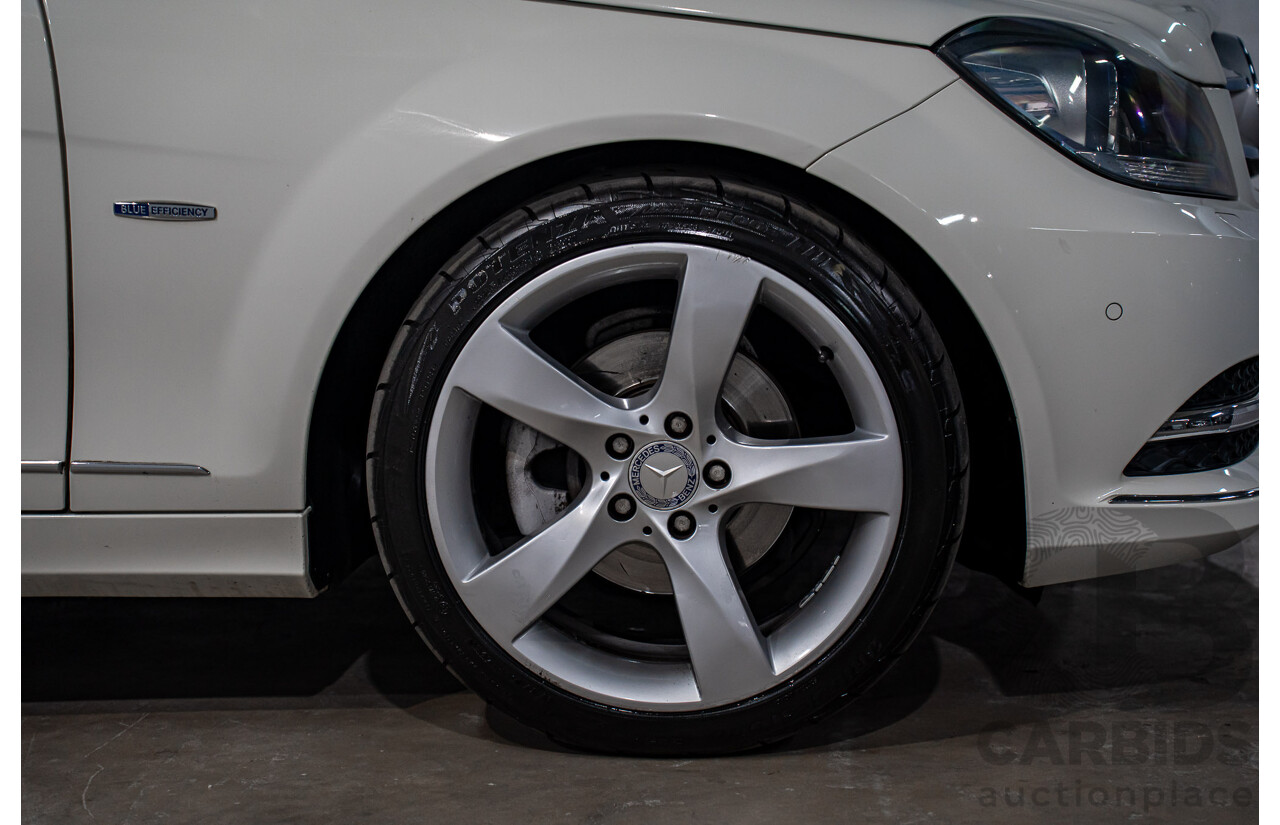 11/2011 Mercedes-Benz C250 CDI BE W204 MY11 2d Coupe Calcite White Turbo Diesel 2.1L