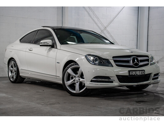 11/2011 Mercedes-Benz C250 CDI BE W204 MY11 2d Coupe Calcite White Turbo Diesel 2.1L