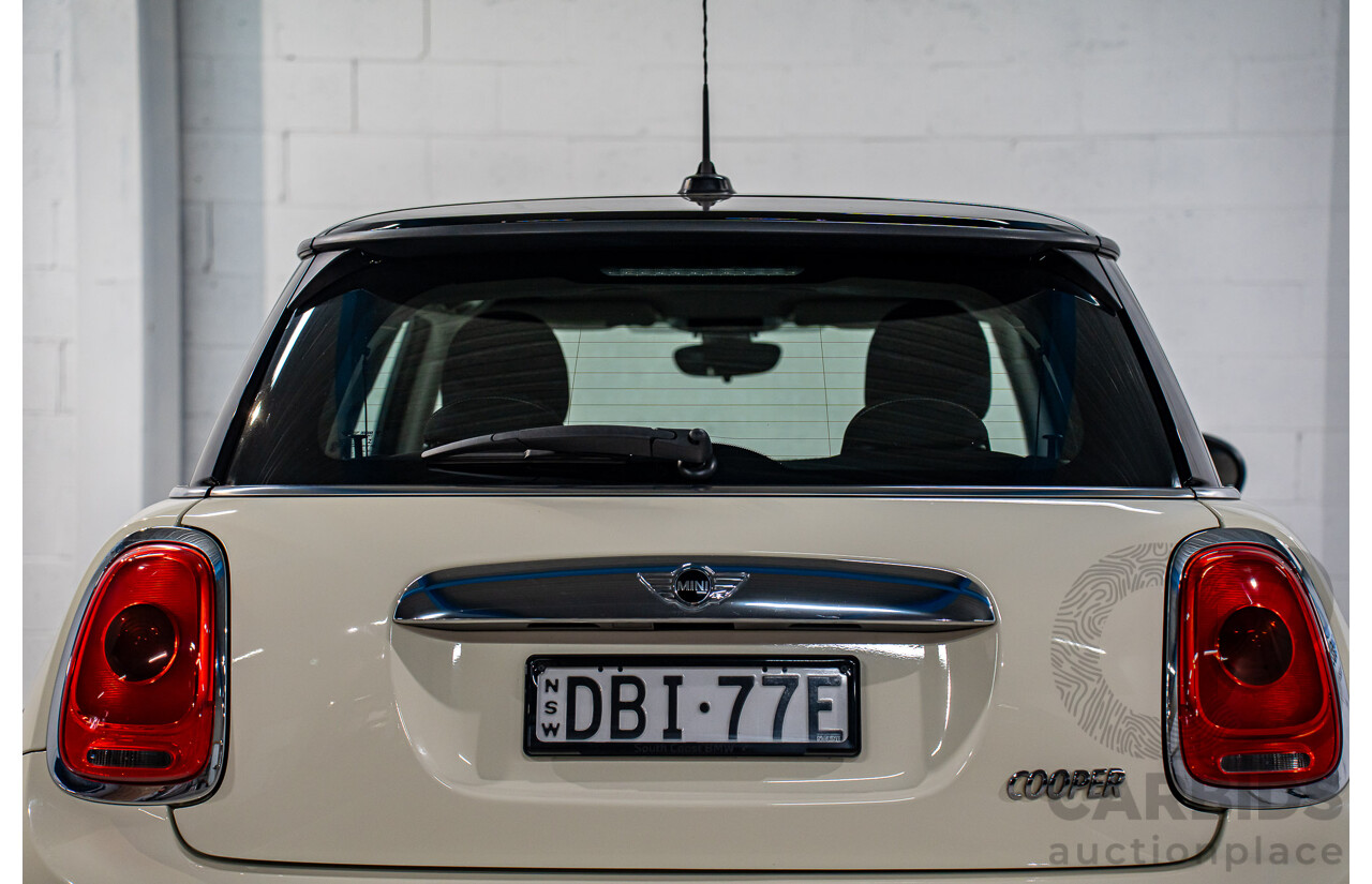 9/2015 Mini Cooper F56 3d Hatchback Pepper White/Midnight Black Turbo 1.5L