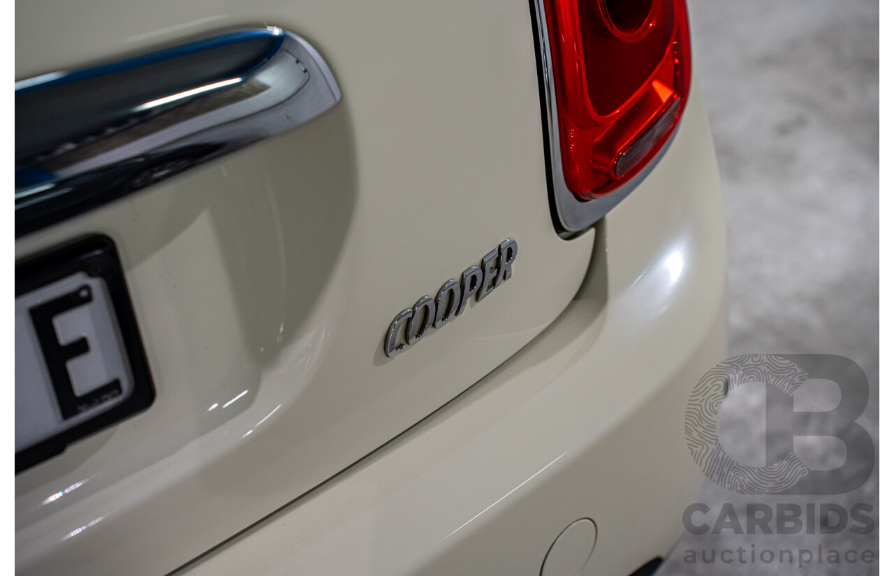 9/2015 Mini Cooper F56 3d Hatchback Pepper White/Midnight Black Turbo 1.5L